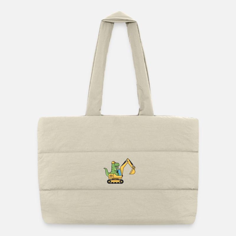 Dino Bagger Dinosaurier Puffer-Einkaufstasche