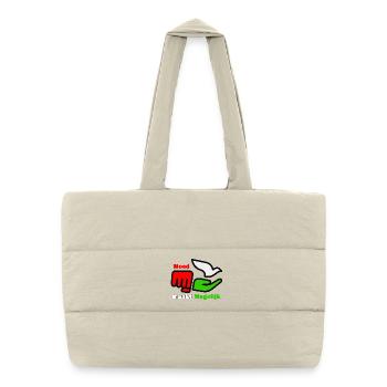 Le courage rend possible Logo - Sac shopping matelassé - blanc naturel - Devant