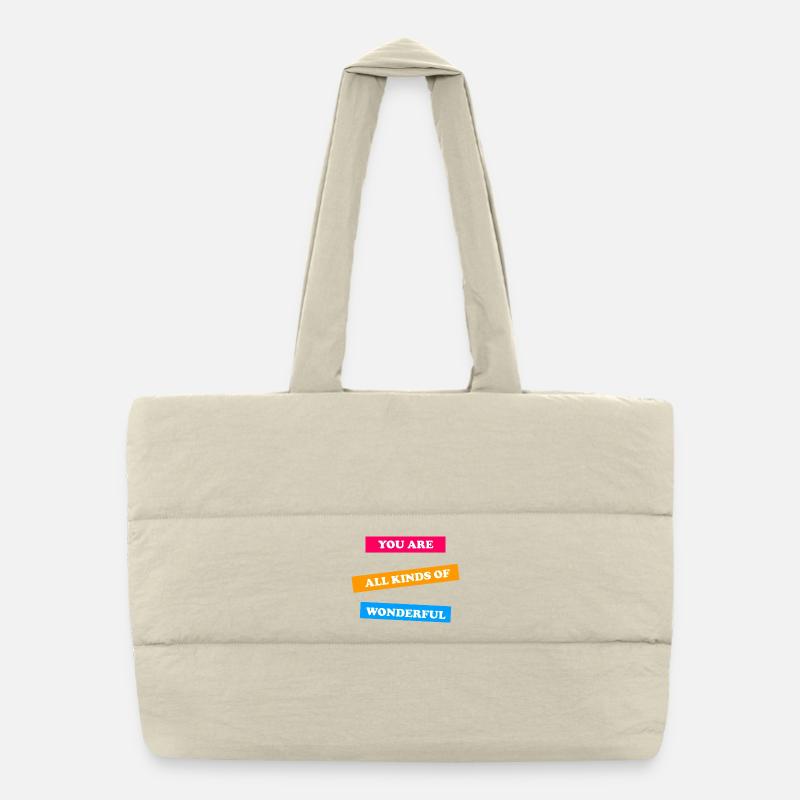 Tu es vraiment formidable - inspirant - Sac shopping matelassé - blanc naturel