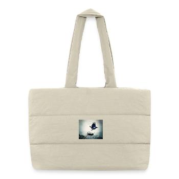 Le Vol du Corbeau - Sac shopping matelassé - blanc naturel - Devant