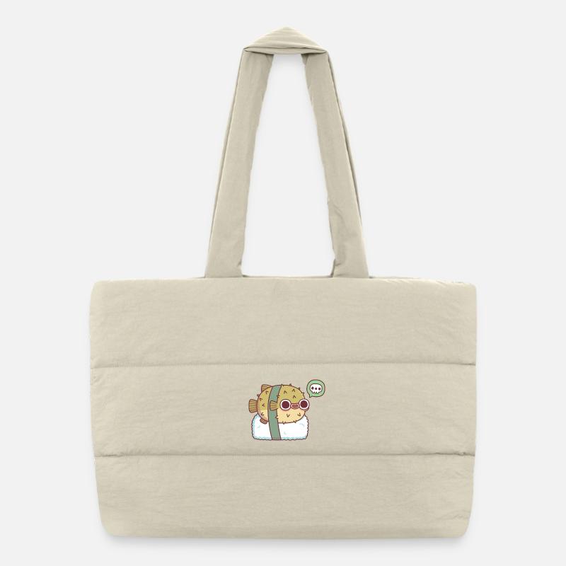 Süßes Kugelfisch-Sushi, das dir zeigt, dass es giftig ist Puffer-Einkaufstasche