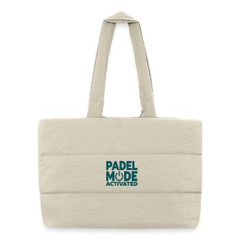 Padel Mode Activated Power Button Sport Style - Puffer-Einkaufstasche - Naturweiß - Vorne