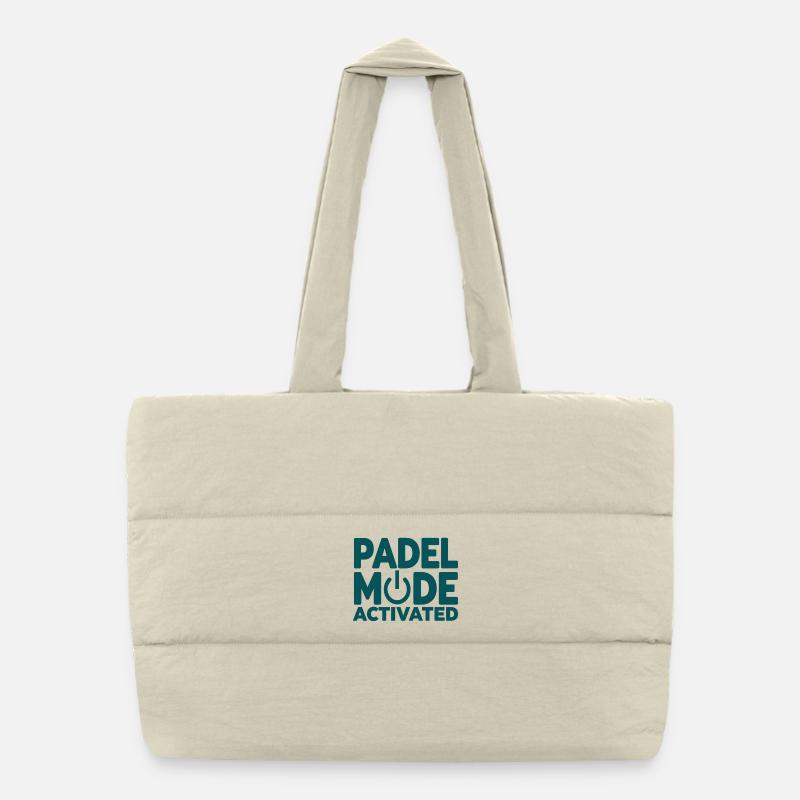 Padel Mode Activated Power Button Sport Style Puffer-Einkaufstasche
