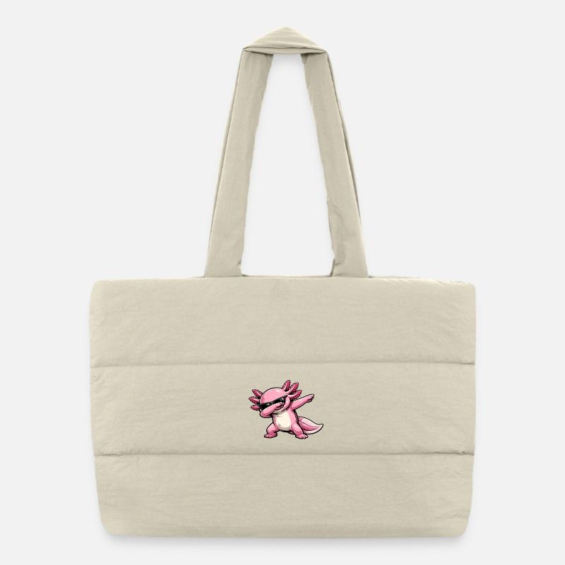 Dabbing Axolotl Puffer-Einkaufstasche