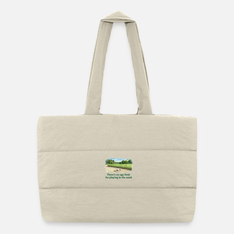 Pas d'âge pour jouer dans le sable golf Sac shopping matelassé