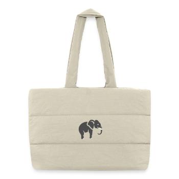 Elephant Silhouette Africa Animal - Puffer Shopping Bag - natural - Front