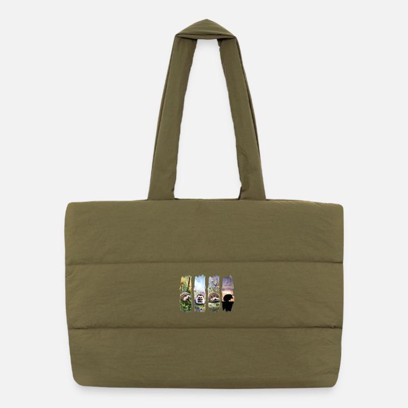 Motif nature de hérisson mignon Sac shopping matelassé