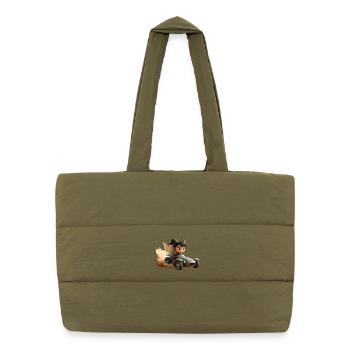 Adventure Goblin in Sand Car - Puffer Shopping Bag - safari green - Front