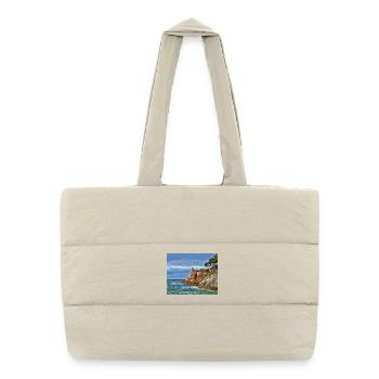 Arche marine près de la falaise - Sac shopping matelassé - blanc naturel - Devant