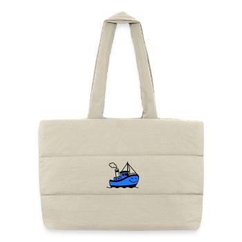 Enfants du navire - Sac shopping matelassé - blanc naturel - Devant