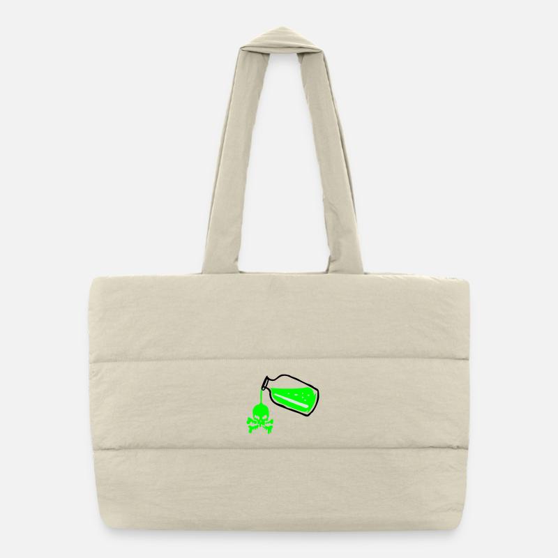 Poison bottle with a skull Puffer Shopping Bag