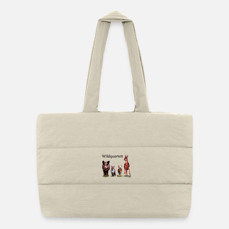 Wild-Quartett Puffer-Einkaufstasche