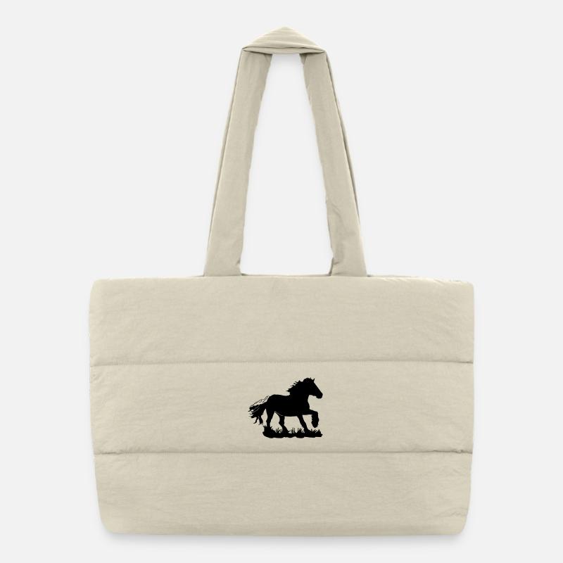 Sang froid, sang froid, draft horse Sac shopping matelassé