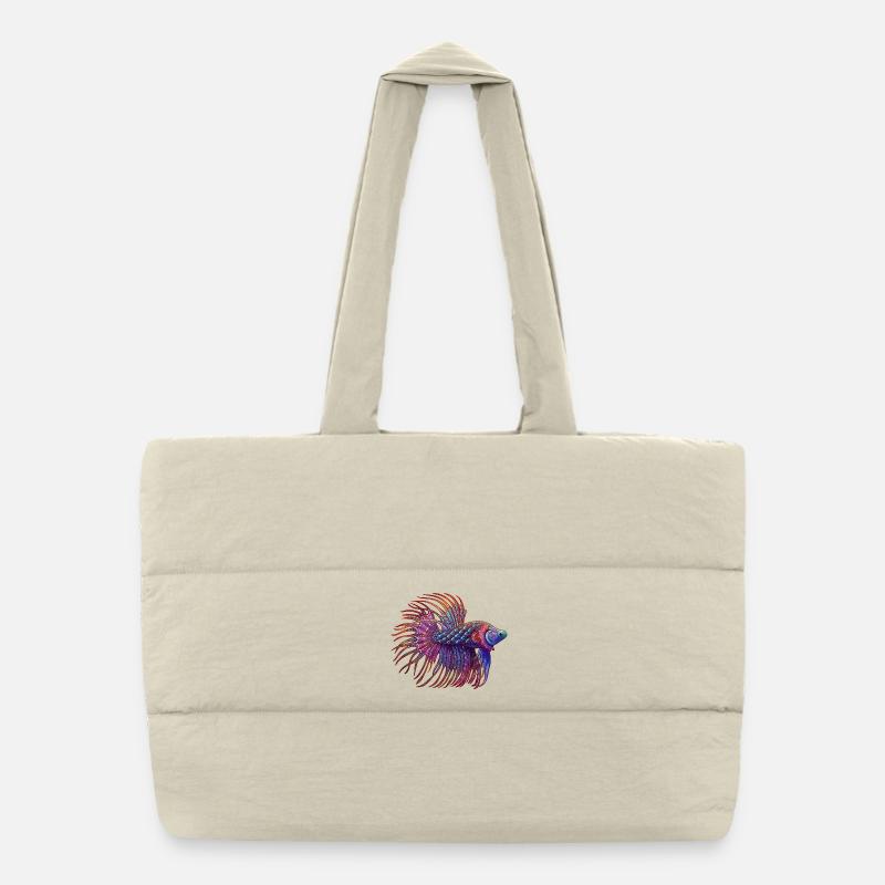 Couleur Betta Zentangle Sac shopping matelassé