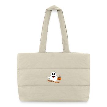 Astuce ou gâterie spirituelle - Sac shopping matelassé - blanc naturel - Devant