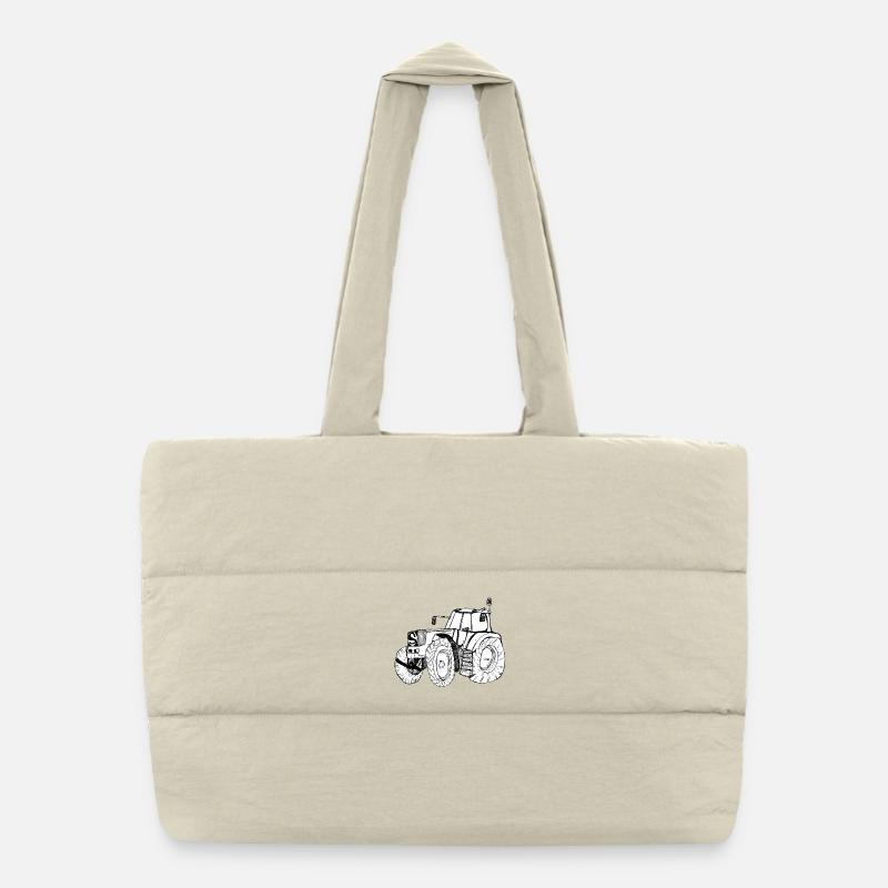 Tractor Puffer Shopping Bag