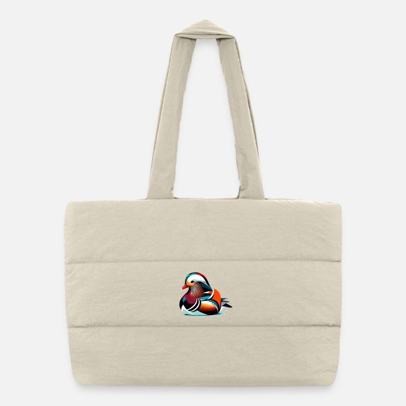 Mandarin duck Puffer Shopping Bag