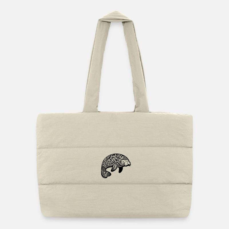 Lamantin tribal Sac shopping matelassé