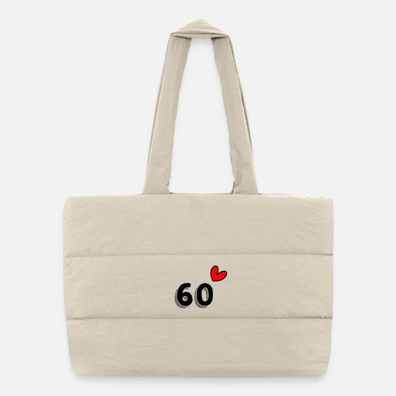 60. 60 ANS. 60e ANNIVERSAIRE. ANNIVERSAIRE 60 ANS. Sac shopping matelassé