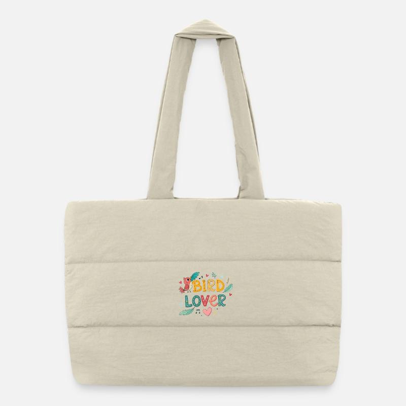 Zitat von Kid's Bird Lover Puffer-Einkaufstasche