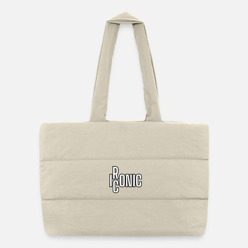 Typographie mono ironique audacieuse Sac shopping matelassé
