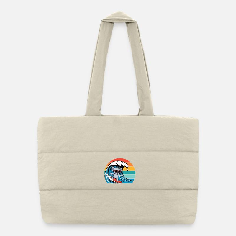 Koala ours avec lunettes de soleil Retro Surfers Koala Sac shopping matelassé