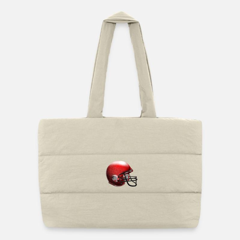 Casque de football rouge Sac shopping matelassé