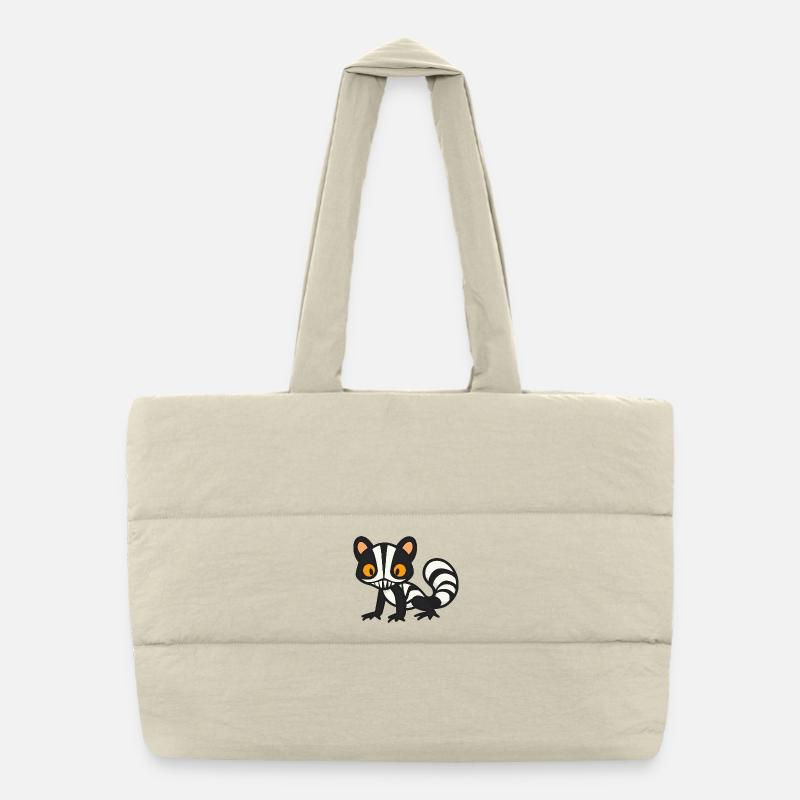 Skunk Zombie Halloween Zombie Puffer Shopping Bag
