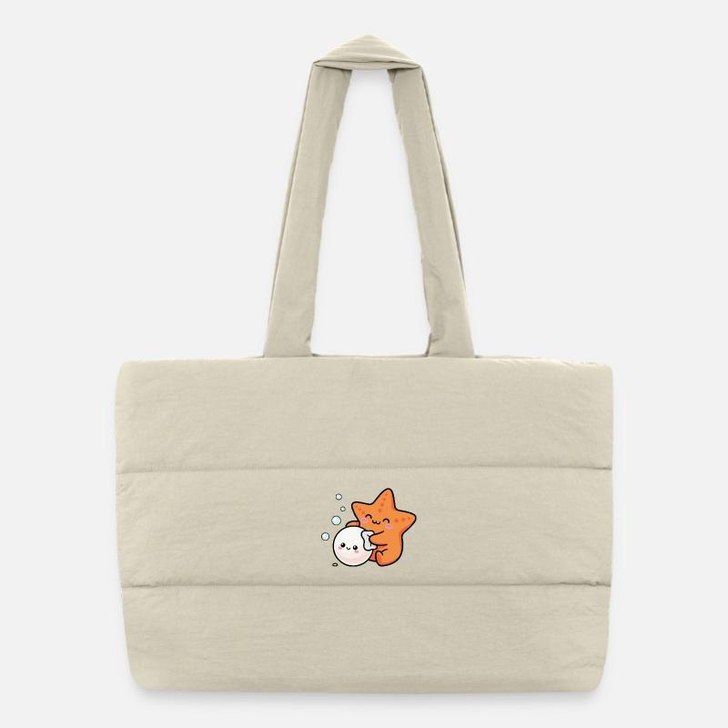Poli étoile de mer perle Sac shopping matelassé