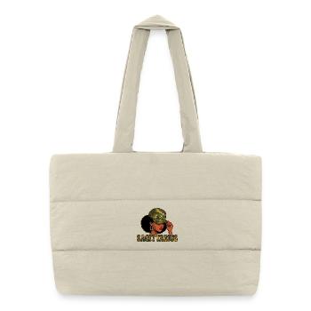 Sagittarius Queen – Camo Afro Girl Free Spirit - Sac shopping matelassé - blanc naturel - Devant