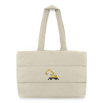 Zweiwegebagger Bagger Gleisbau - Puffer-Einkaufstasche - Naturweiß - Vorne