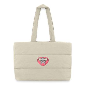 Koala Heart Glam Sunglasses Cool - Puffer Shopping Bag - natural - Front