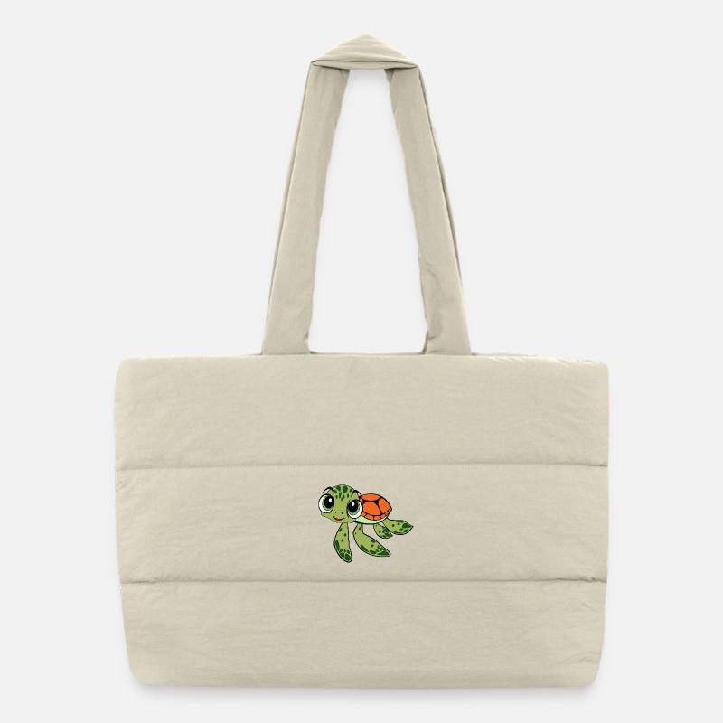 Caricature joyeuse de la Tortue Sac shopping matelassé