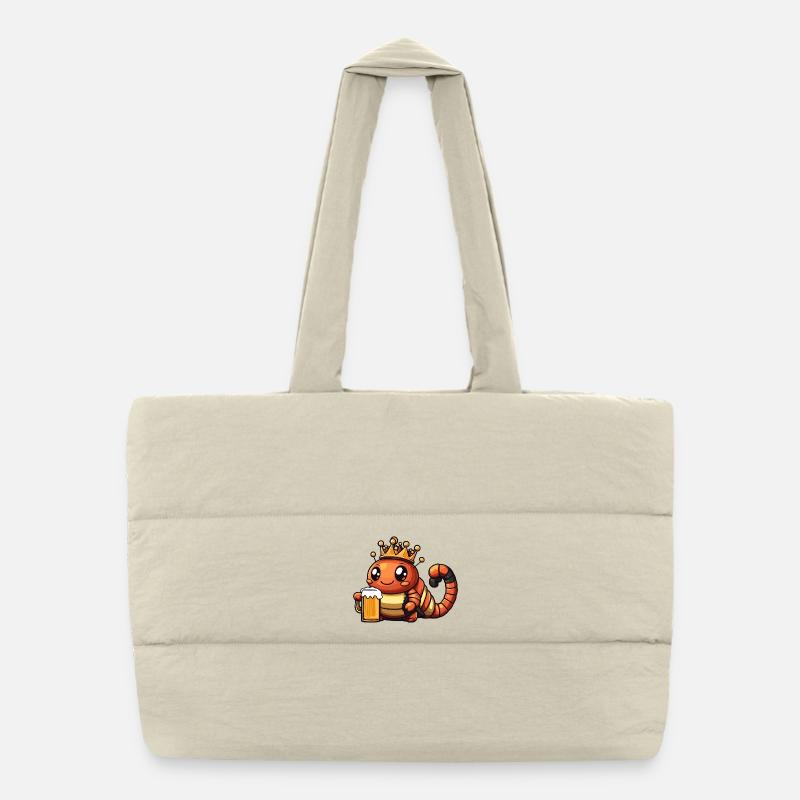 Wurm Beer King Puffer Shopping Bag