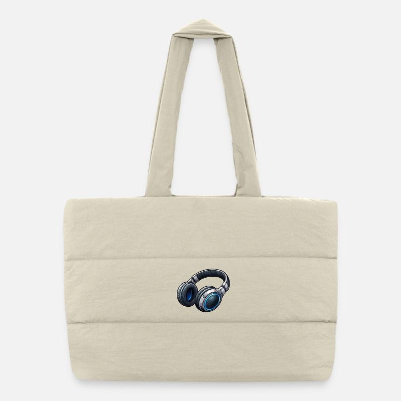 Casque Bleu Néon Sac shopping matelassé