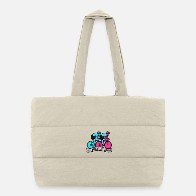 Le dessin technique, c’est mon langage de l’amour qui tourne Sac shopping matelassé