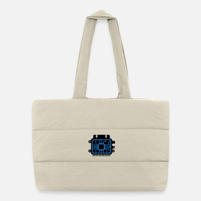 Microchip PCB IT Logo Puffer Shopping Bag