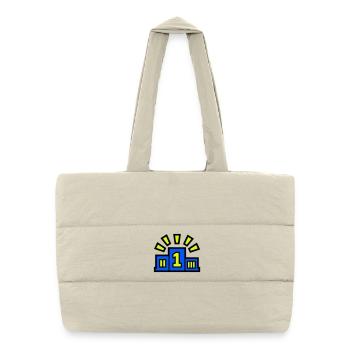 Vainqueur Podium Place 1 Champion - Sac shopping matelassé - blanc naturel - Devant