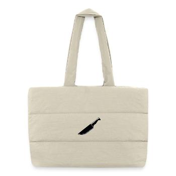 Couteau bien aiguisé - Sac shopping matelassé - blanc naturel - Devant