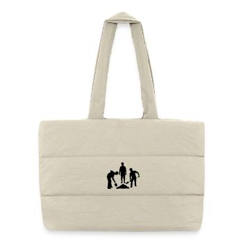 Ground Crew Team – Sand Workers - Puffer Shopping Bag - natural - Front