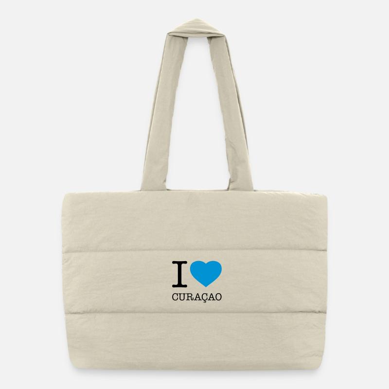 I LOVE CURACAO Sac shopping matelassé