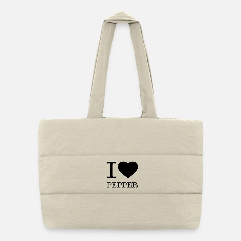 I LOVE PEPPER Pfeffer Puffer-Einkaufstasche
