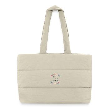 Équipe de la Mariée Floral Watercolor - Sac shopping matelassé - blanc naturel - Devant