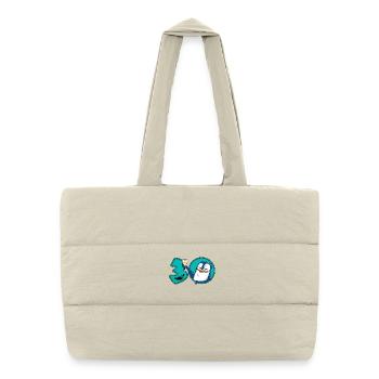 30 ans anniversaire pingouin - Sac shopping matelassé - blanc naturel - Devant