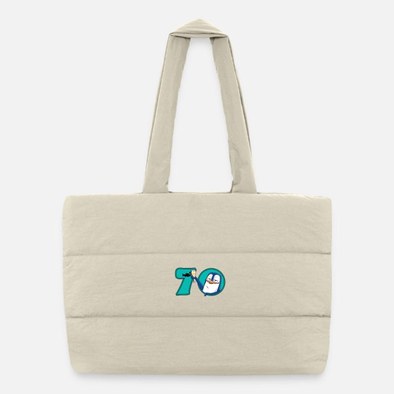 Pingouin des 70 ans Sac shopping matelassé