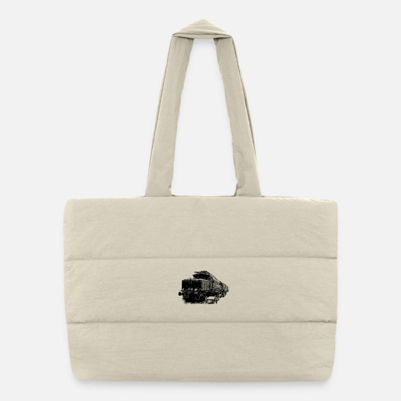 E94 Lok Zug Das Krokodil Puffer-Einkaufstasche