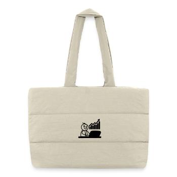 Chart stock broker - Puffer Shopping Bag - natural - Front