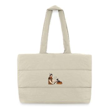 Fassanstecher - Gesteppte Shopping Bag - Naturweiß - Vorne