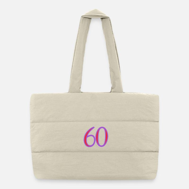 60. 60 YEARS - Puffer Shopping Bag - natural