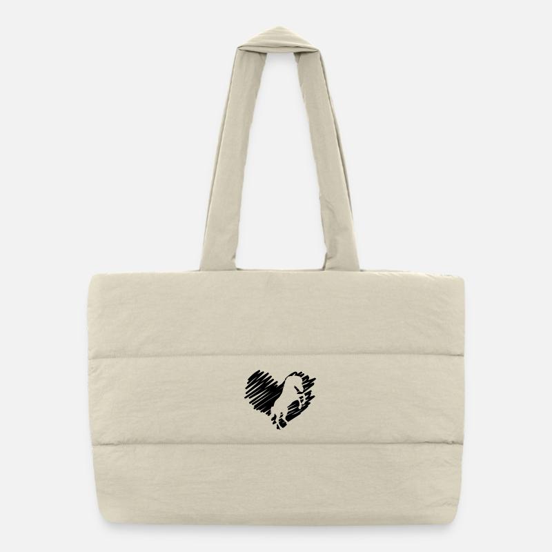 I Heart Horses Puffer Shopping Bag